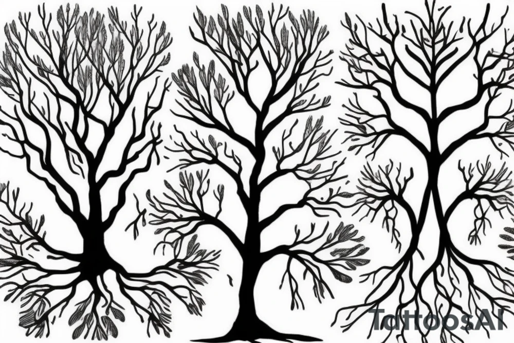 tree with roots tattoo idea