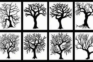 tree with roots tattoo idea