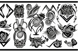 tattoo fine line no fill  symetrical tattoo idea