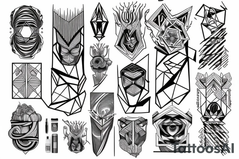 tattoo fine line no fill  symetrical tattoo idea
