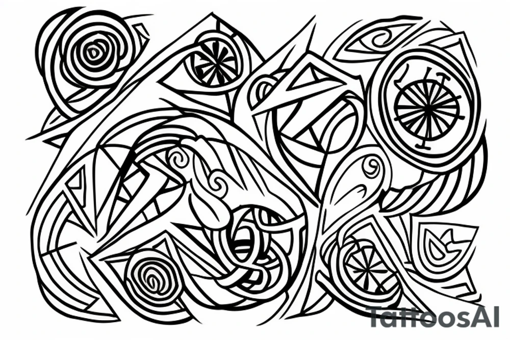 tattoo fine line amulet power tattoo idea
