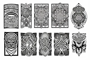 tattoo fine line amulet power tattoo idea