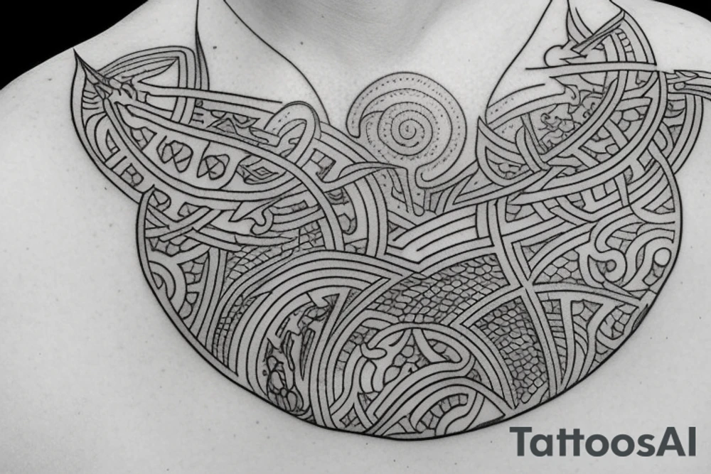 tattoo fine line amulet power tattoo idea