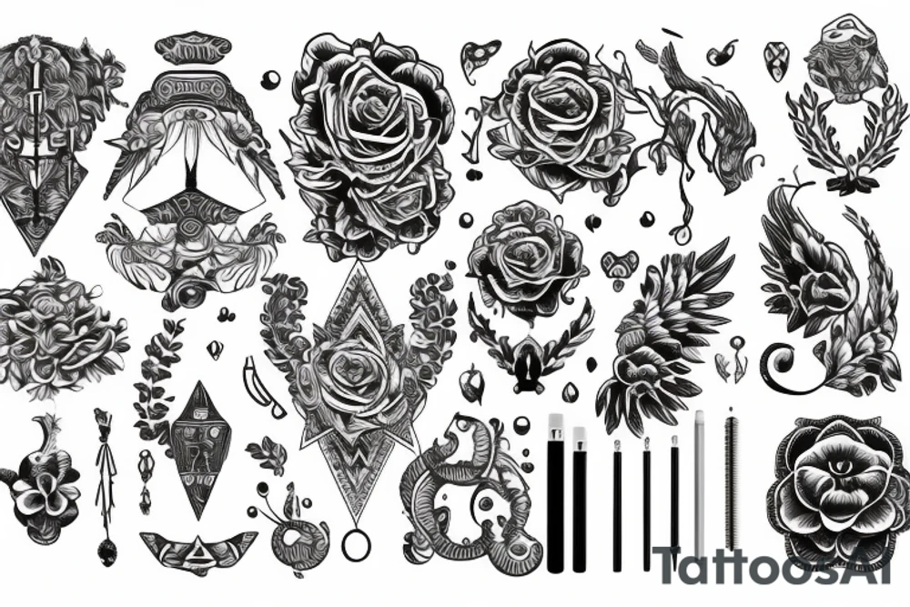 Ligne fine  symbole tattoo idea