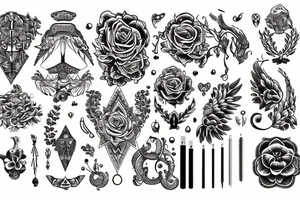 Ligne fine  symbole tattoo idea