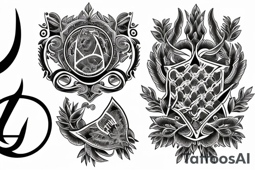 Ligne fine  symbole tattoo idea