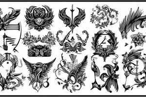 Ligne fine  symbole tattoo idea