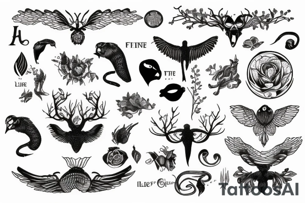 Ligne fine  symbole nature racines tattoo idea