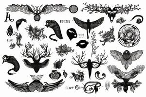 Ligne fine  symbole nature racines tattoo idea