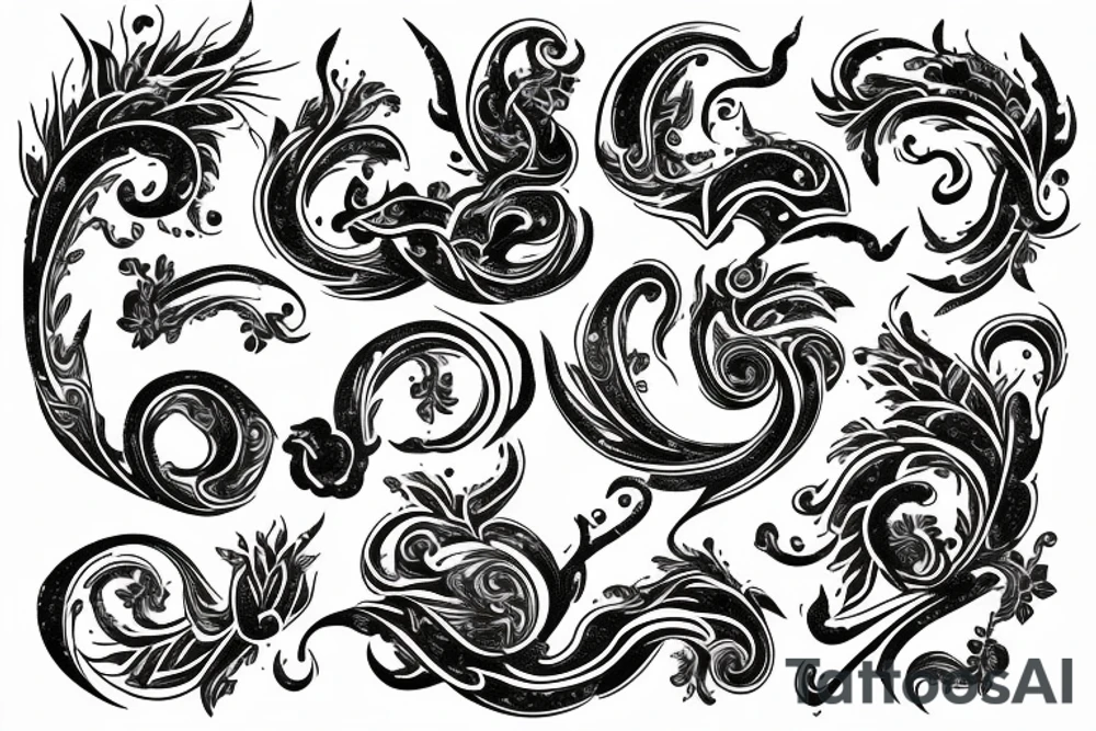 Ligne fine symétrique symbole tattoo idea