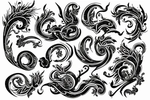 Ligne fine symétrique symbole tattoo idea