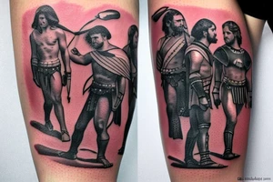 a gladiator in a arena tattoo idea