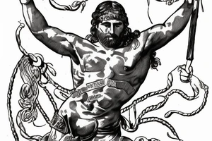 a gladiator in a arena tattoo idea