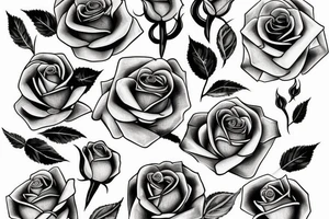 rose on desk tattoo idea