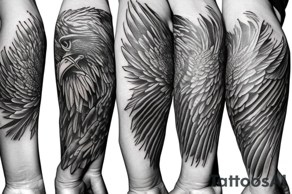Eagle wings forearm tattoo ideas tattoo idea