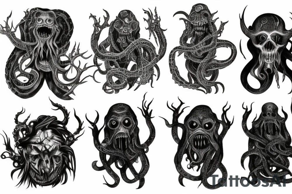 lovecraft monsters tattoo idea