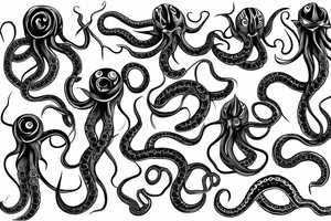 tentacles grabbing arm tattoo idea