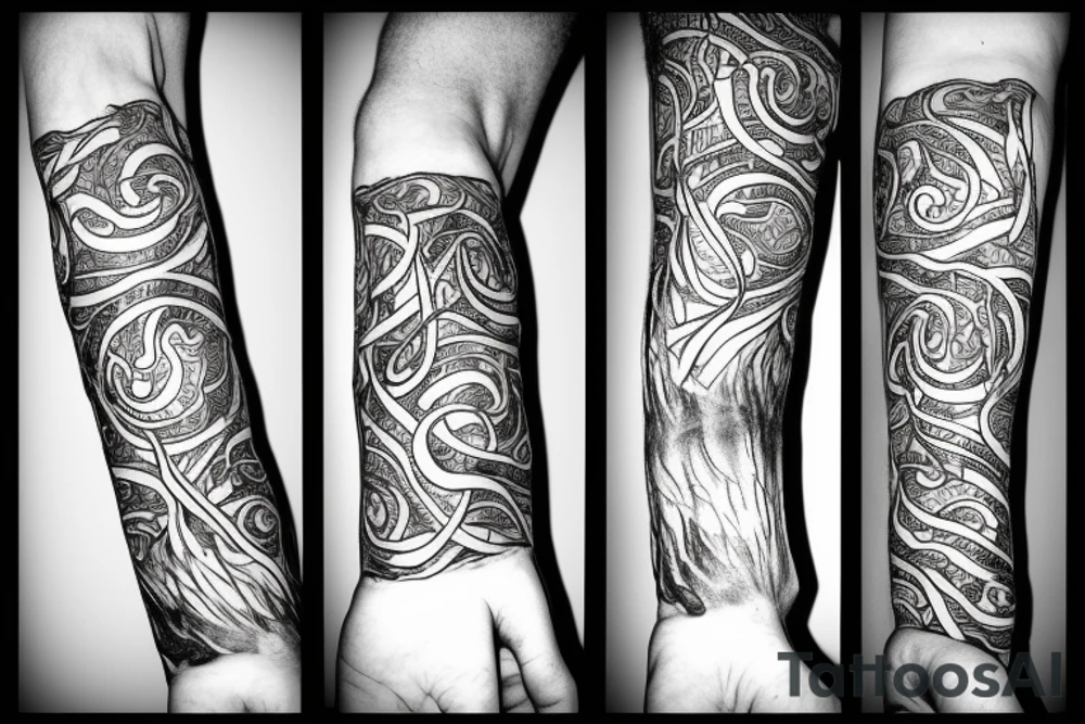 tentacles grabbing arm tattoo idea