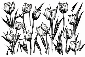 beach bamboo tulips  in a sun tattoo idea