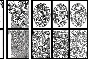 bamboo sticks, tulips, butterflies in a sun tattoo idea
