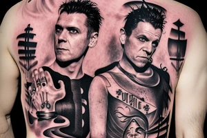 sonne rammstein art tatoo with kruspe on mountain tattoo idea