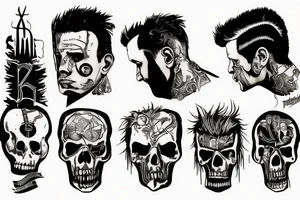 rammstein guitar player tattoo idea