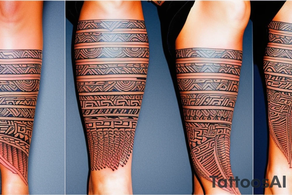 maori tatoo leg tattoo idea