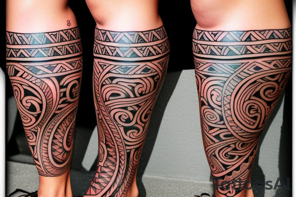 maori tatoo leg tattoo idea