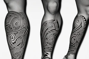 maori tatoo on leg tattoo idea