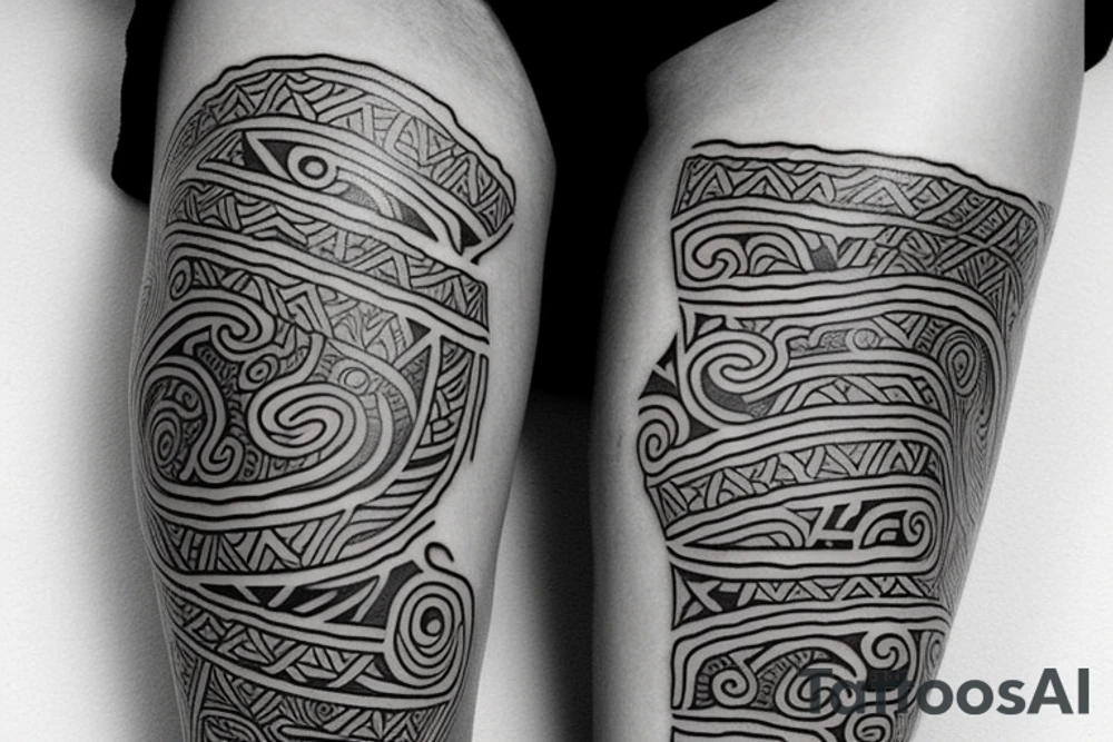 maori tatoo on leg tattoo idea