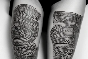 maori tatoo on leg tattoo idea