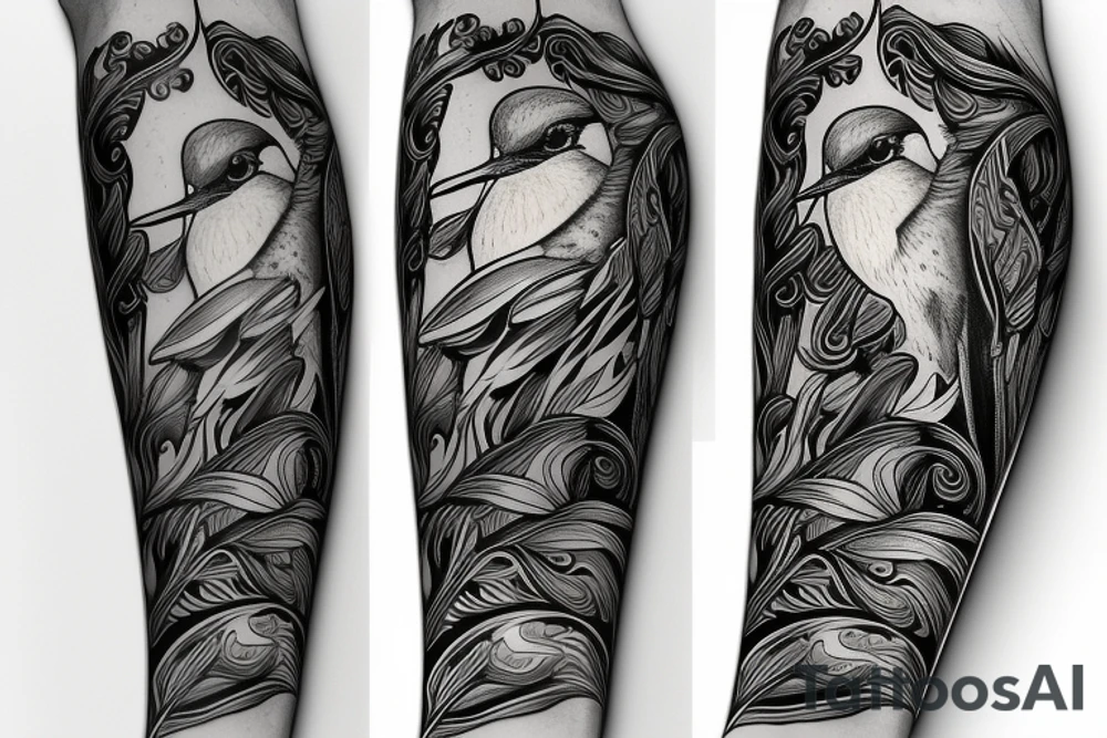 Australian kingfisher tattoo idea