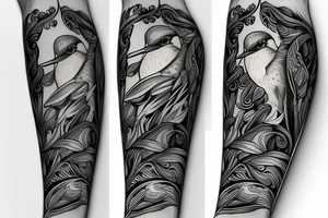 Australian kingfisher tattoo idea