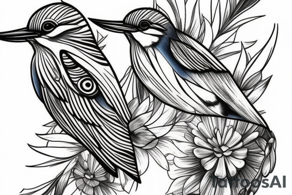 Australian kingfisher tattoo idea