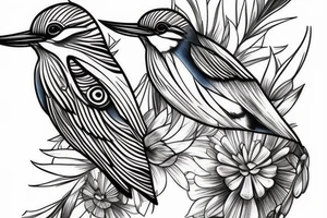 Australian kingfisher tattoo idea