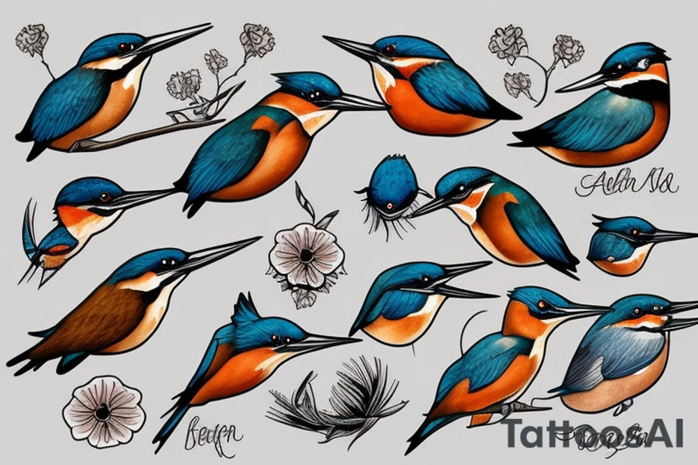 Australian kingfisher tattoo idea