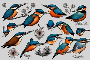 Australian kingfisher tattoo idea