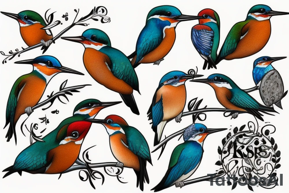 Australian kingfisher tattoo idea