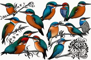 Australian kingfisher tattoo idea