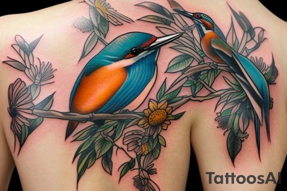 Australian kingfisher tattoo idea
