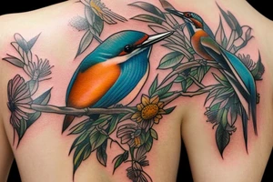 Australian kingfisher tattoo idea