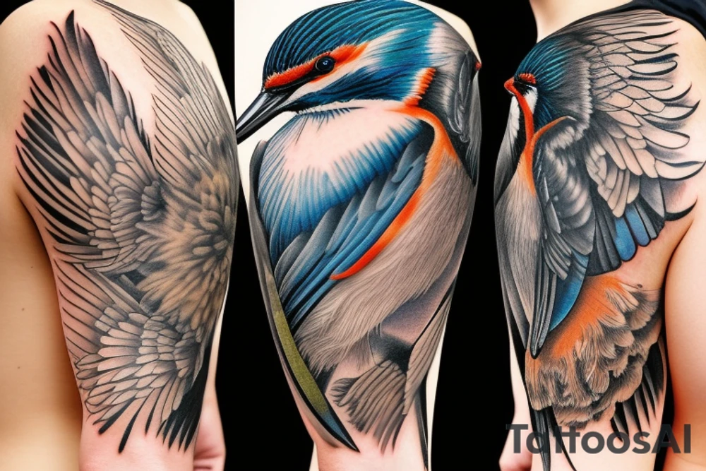 Australian kingfisher tattoo idea