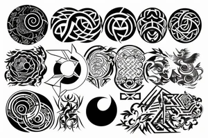 Modern ying and yang tattoo idea