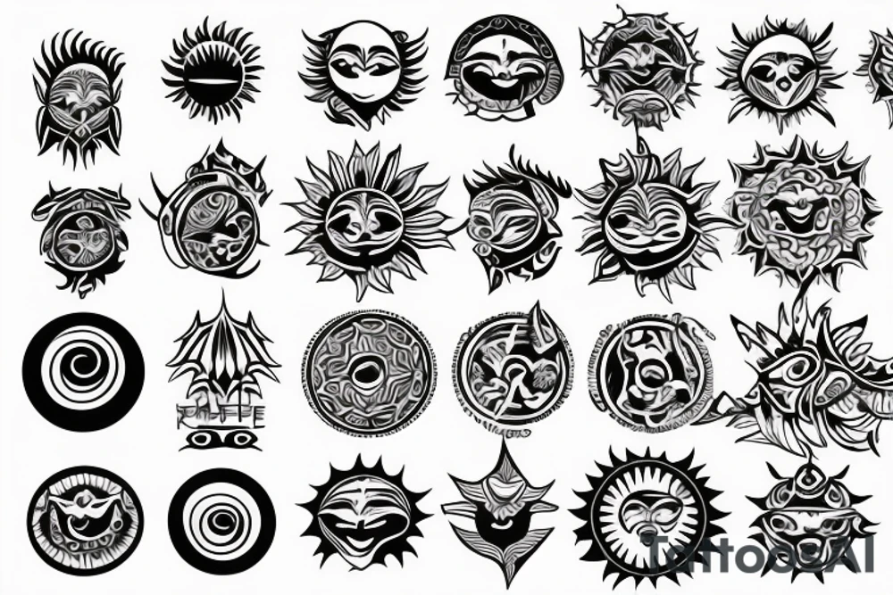 Sun shining brightly. tattoo idea