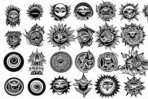 Sun shining brightly. tattoo idea