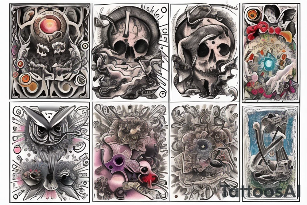Adhd inspired creative designs tattoo idea