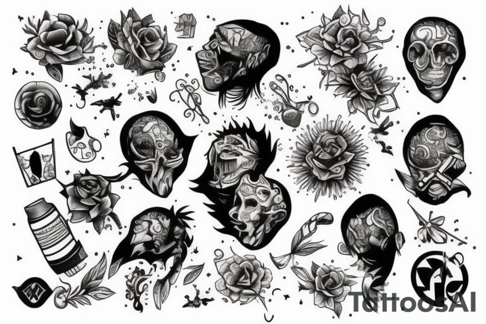 Adhd inspired creative designs tattoo idea