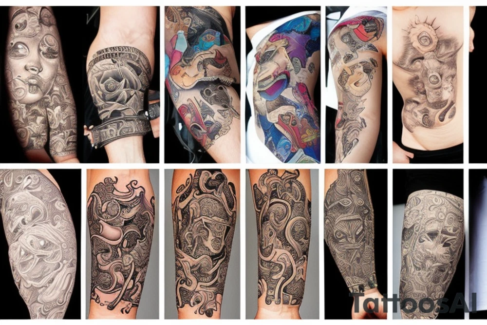 Adhd inspired happy creative designs tattoo idea