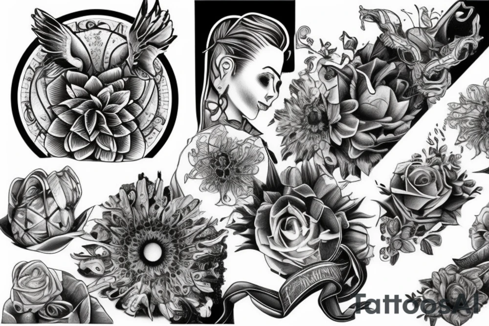 Adhd inspired happy creative designs tattoo idea