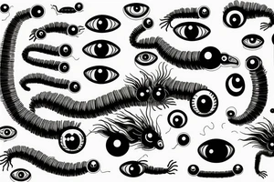 Centipede but it’s body is made of eyeballs tattoo idea